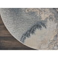 thumbnail image 6 of Nourison Maxell Contemporary Abstract Grey 5'3" x ROUND Area Rug, Plush, Bedroom, Kitchen, Living Room, (5' Round), 6 of 9