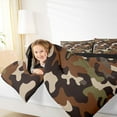 thumbnail image 4 of Feelyou Camouflage Camo Full Size Comforter Sets, Brown Abstract Ombre Bedding Sets, 3pcs, 4 of 8
