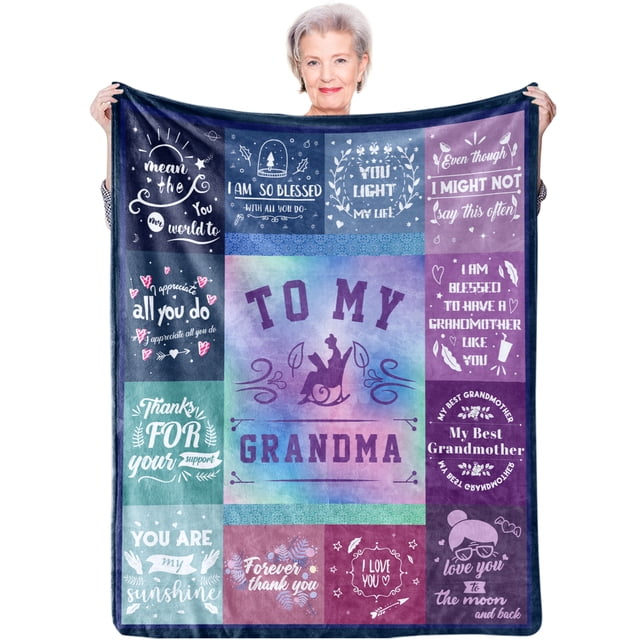 LHSHID Grandma Gifts Blankets from Granddaughter Mothers Day Blanket Gifts for Grandma Birthday Gifts for Grandma Christmas Thanksgiving Gifts Ideas Throw Blankets 50x60in
