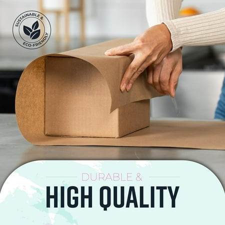 Bryco Goods 36 Inch x 200 Feet - Large Brown Kraft Paper Roll - Made in USA - Ideal for Gift Wrapping, Packing, Shipping, Wall Art, Crafts, Bulletin Boards, Floor Cover or Table Runner