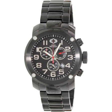 Swiss Precimax Men's Marauder Pro SP13013 Black Stainless-Steel Swiss Chronograph Sport Watch