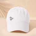 thumbnail image 2 of Migroa Womens Baseball Caps Cute Heart Dad Hat Adjustable Unisex Cap for Workout Outdoor Walk And Everyday Wear White One Size, 2 of 5