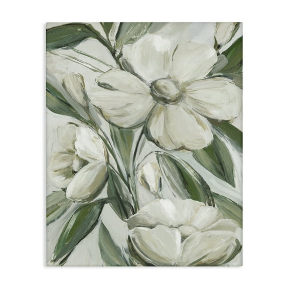 Stupell Industries Dogwood on Vines Plants & Flowers Painting Wrapped Canvas Art Print Wall Art, 16 x 20