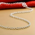 thumbnail image 5 of K-KED Pure S999 Sterling Silver Chain Men Women O-shaped Circle Cable Link Necklace-3.5mm,31.5inch,18g, 5 of 6