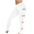 thumbnail image 6 of Feancey Leggings for Women Valentines Day Print Tights Tummy Control Sport High Waisted Yoga Pants Heart Letter Graphic Stretchy Running Workout Pant White L, 6 of 7