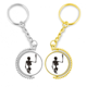 thumbnail image 1 of Cuerpo humano esqueleto decoracion patron Anillo de oro de metal llavero llavero, 1 of 4