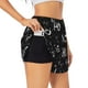thumbnail image 1 of Balery Ho-Ho-Ho 2 Pantalones cortos deportivos para mujer con forro y dos bolsillos, elásticos, para entrenamiento, gimnasio, yoga-Large, 1 of 7