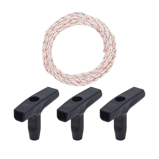 Cuerda de arranque de retroceso profesional y accesorio de reemplazo de la manija del tirón del retroceso del arranque del cortacésped Universal Baoblaze Manija de tracción para cortacésped