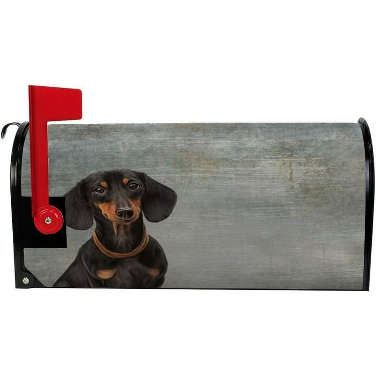 Top Carpenter Dachshund Mailbox Cover – Magnetic Standard Size 20.7x18.03 Inch, Seasonal Outdoor Decor, Waterproof