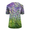 thumbnail image 5 of USSUMA Womens Plus Savings Tops and T-Shirts - V Neck Tunic Tops for Women, Oversized V Neck T Shirts for Women Summer Tops Floral Short Sleeve Tee T Shirts Blouse 2022 Beach, 5 of 5