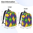 thumbnail image 4 of Daiia Mardi Gras Vintage Canvas Backpack for Men and Women ,Hiking Backpack,Travel Laptop Bag for School,Large Capacity Backpack, 4 of 8
