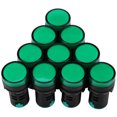 thumbnail image 1 of 10Pcs AC/DC 24V 22mm Thread LED Electronic Indicator Signal Light (Green), 1 of 9