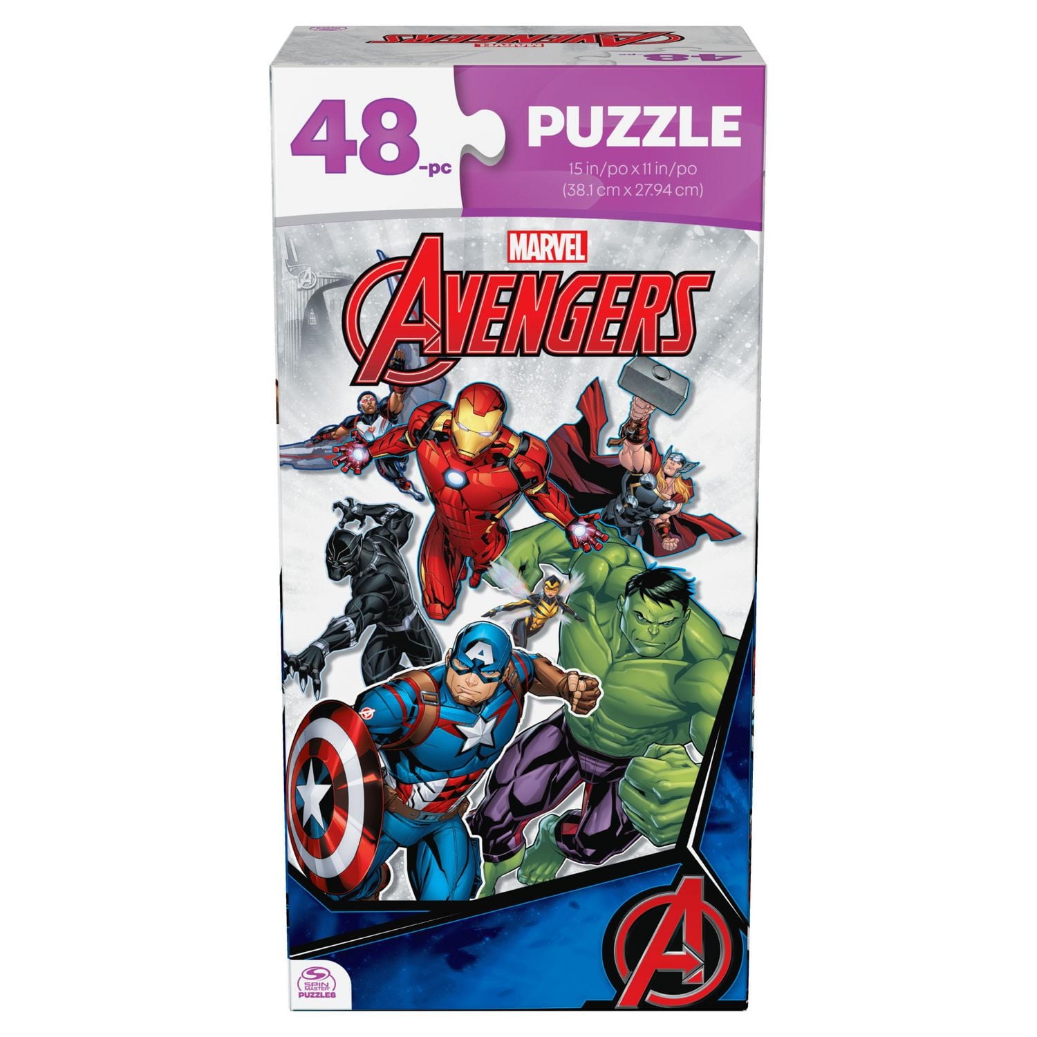 Marvel Avengers, 48-Piece Jigsaw Puzzle Retro Toys Kids Puzzles Avengers Toys Marvel Gifts Super Hero Toys, for Kids Ages 4 and up