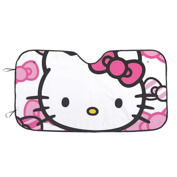 Hello kittyWindshield Sun Shade, Anime Car Front Window Shades Sunshade, Cover Sun Visor Shield Block Automotive Interior Protector Blocks UV for Pickup Truck SUV Accessories S