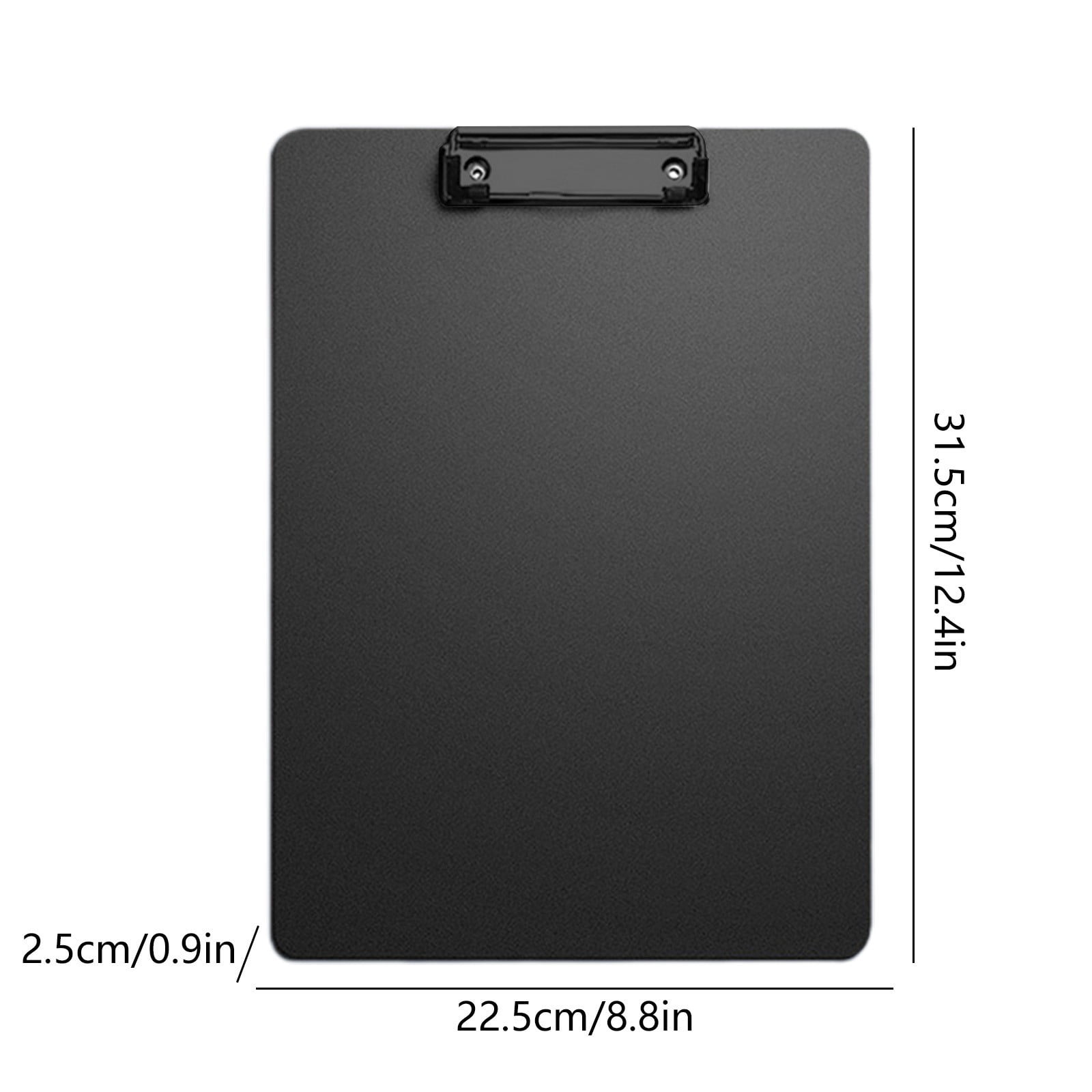 Bxaolu Plastic Clipboard, Holds 8.5 x 11 Sheets, 2 Pack Clipboards Folder for Office Supplies, Black