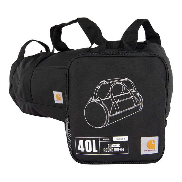 Bolsa de lona Carhartt Classic redonda con bolsa multiusos de 40 litros, color negro