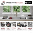 thumbnail image 5 of Stylish Undermount 42" Stainless Steel Double Bowl 70/30 Workstation Kitchen Sink with 8 accs S-642WK, 5 of 13