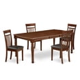 thumbnail image 2 of DOCA5-MAH-LC 5Pc Rectangular 60/78" Kitchen Table With 18 In Leaf And Four Kitchen Faux Leather Seat Chairs, 2 of 6
