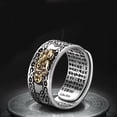 thumbnail image 6 of Retro Pixiu Transfer Rings Silver Color Male Female Couple Personality Ring, 6 of 9