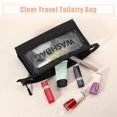 thumbnail image 3 of Unique Bargains Clear Letter Makeup Bags Transparent Toiletry Bag Waterproof Cosmetic Bags for Travel Black Medium, 3 of 7