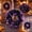 Multicolor, variant on Artificial Black Twig Wreath with Glitter Bats - Handmade Sparkling Hanging Decorations for Front Door, Indoor/Outdoor Halloween Party 10"