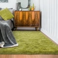 thumbnail image 3 of YJ.GWL Soft Fluffy Area Rug Shaggy Carpet for Living Room Bedroom Nursery Room Rugs,5.3'x7.5',Green, 3 of 7