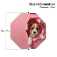 thumbnail image 2 of Leather Coasters with Heat-resistant for Drinks, Puppy Peeking Through Pink -标题2 Octagon, 2 of 5