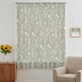 thumbnail image 3 of Gray Green Flowers Sheer Curtains 54 Inches Long, Spring Summer Farmhouse Botanical Light Filering Curtains, Breathable Simi Curtain Privacy Drapes for Kitchen Bathroom Nursery Small Window Treatment, 3 of 9