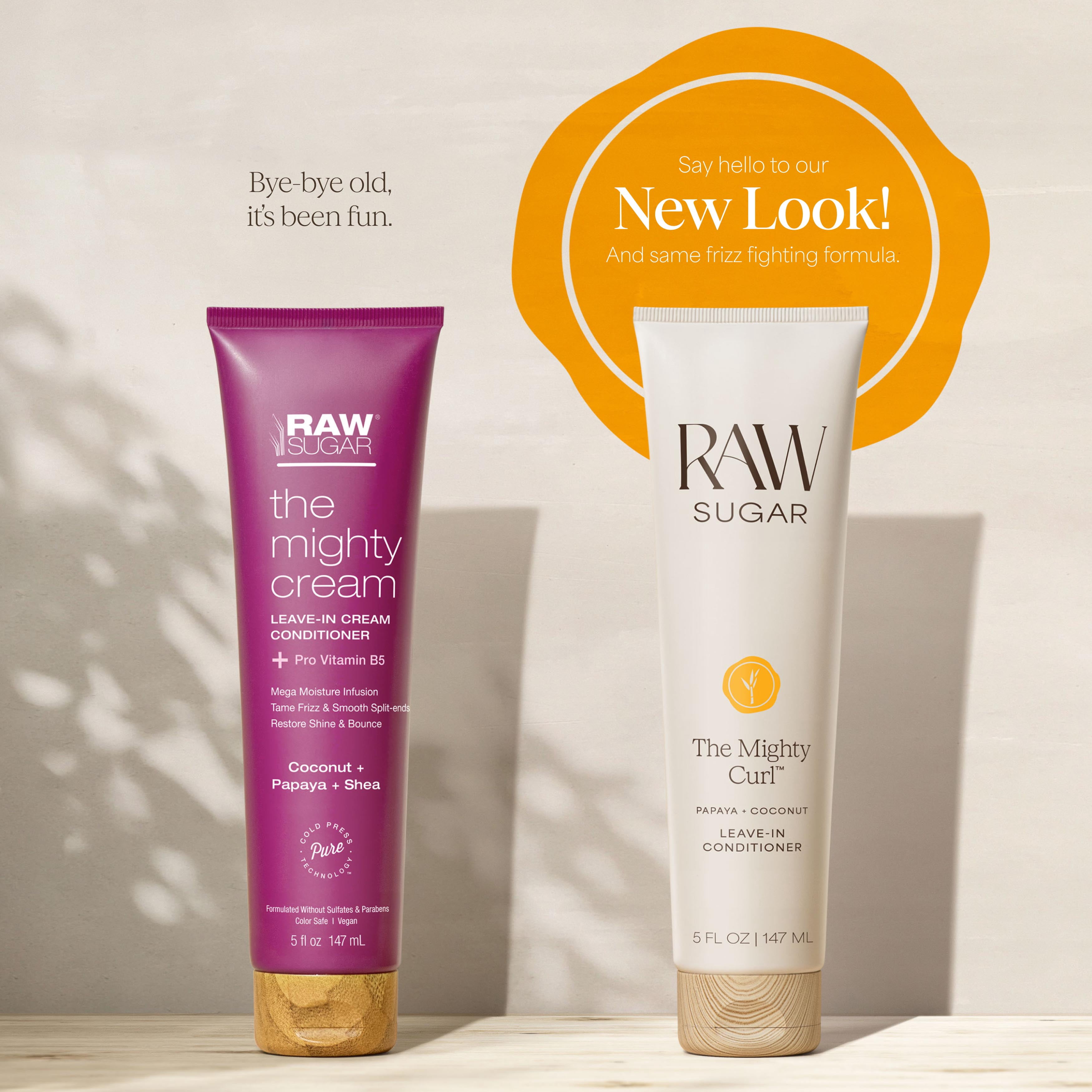 Raw Sugar The Mighty Curl Leave-In Conditioner, Papaya + Coconut, 5 fl oz