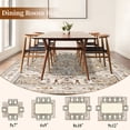 thumbnail image 5 of Area Rugs for Living Room 8'x10', Yamaziot Washable Rug, Vintage Distressed Medallion Carpet with Rubber Backing, Non Slip Soft Floor Mat for Bedroom, Beige, 5 of 10