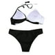 thumbnail image 4 of Gibobby Conjunto de Bikini Sujetador para mujer Ropa de playa Traje de baño Acolchado Traje de baño Traje de baño Push-up Bikini Trajes de baño Tankinis (Negro,CH), 4 of 5