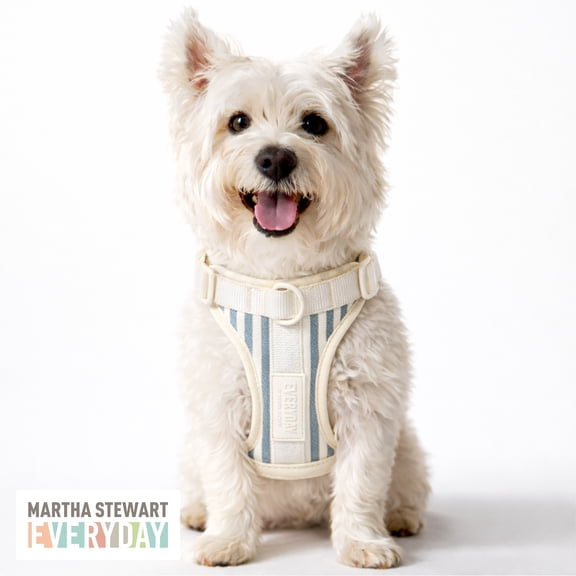Martha Stewart Neoprene Padded Harness for Dogs - Stripe Design, Comfortable and Adjustable