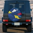 thumbnail image 3 of Kll Cartoon Shark Tire Cover,Universal Wheel Tire Cover For Trailer, Rv, Suv, Truck,Camper And Many Vehicle,(15 Inch), 3 of 7