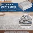 thumbnail image 4 of 5x7 Washable Vintage Border Rug, Stain-Resistant, Non-Slip Boho Throw Carpet for Living Room, Dining Room, Bedroom, Kitchen, Home Decor, Grey., 4 of 9