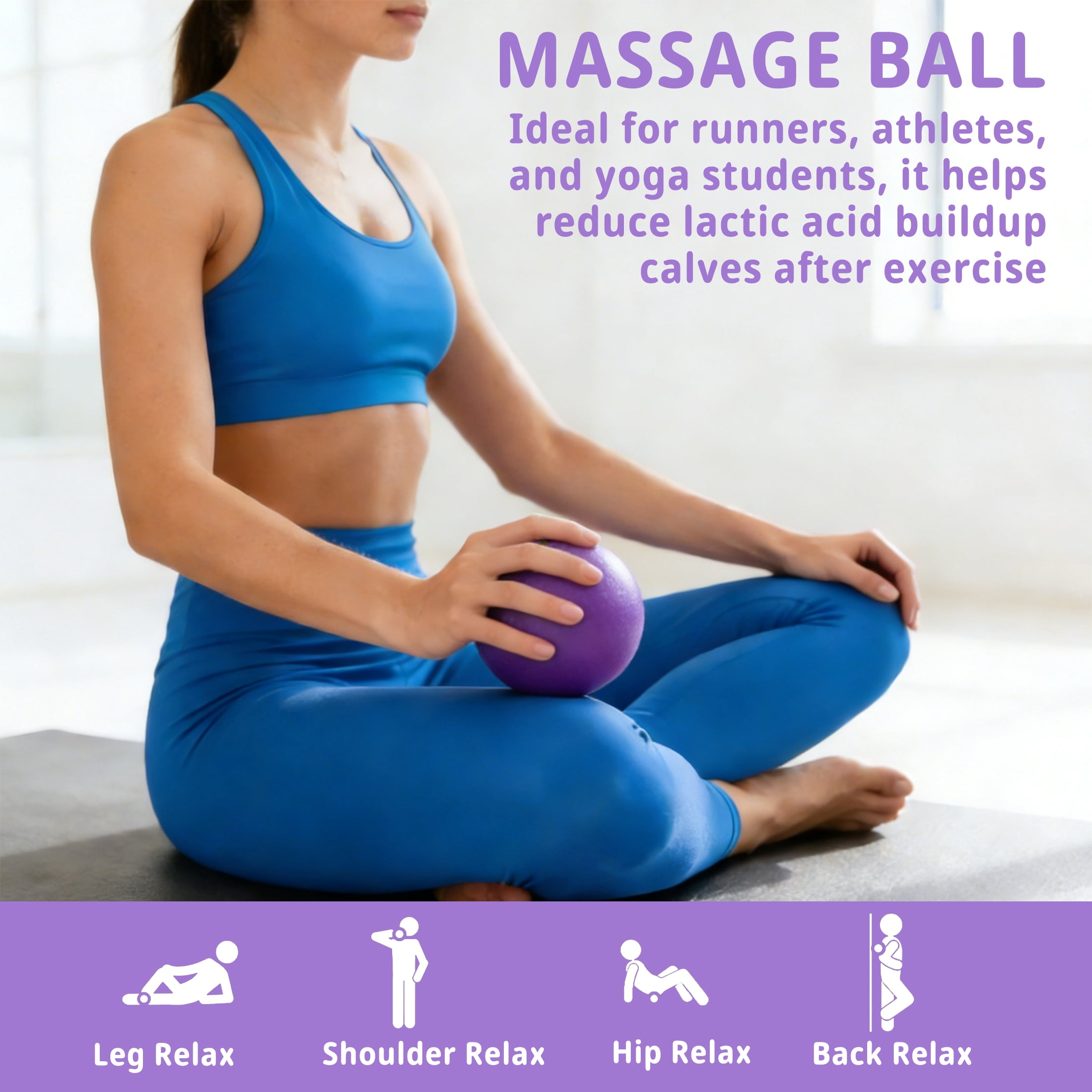 3-in-1 Foam Roller Set, Deep Tissue Muscle Massager Kit with 13" Grid Roller, 15" Massage Stick & Ball, Physical Therapy Recovery Tools