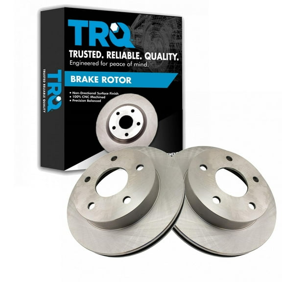 TRQ Front Brake Rotors Set Vented Fits Select 2000-2001 Dodge Ram 1500