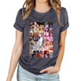 thumbnail image 1 of TayIor Sw1ft Chemises, Tyler Sw1ft Merch, Tyler Sw1ft, Mode Décontractée Imprimée Col Rond Manches Courtes Blouse Femmes Graphique Amateur de Musique Chemises TKFASHION Or m, 1 of 5