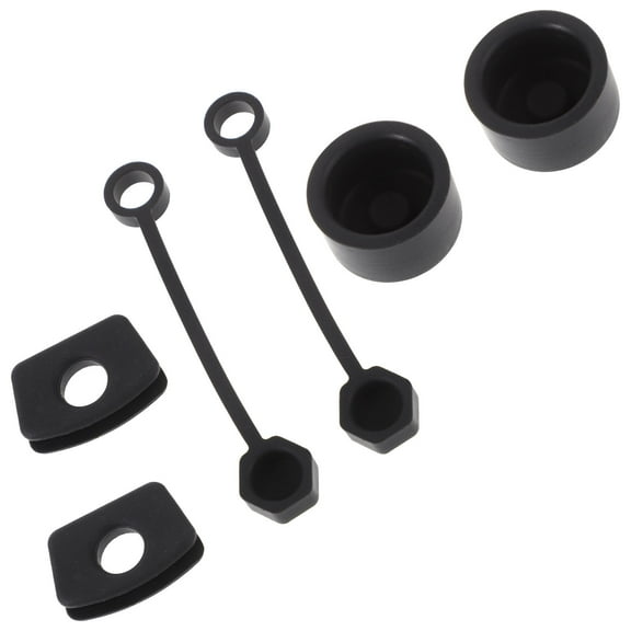 2 Set Silicone Anti-spill Plug Tumblers Leakproof Stopper Covers Straw Cap Round Tip Drinking Straws