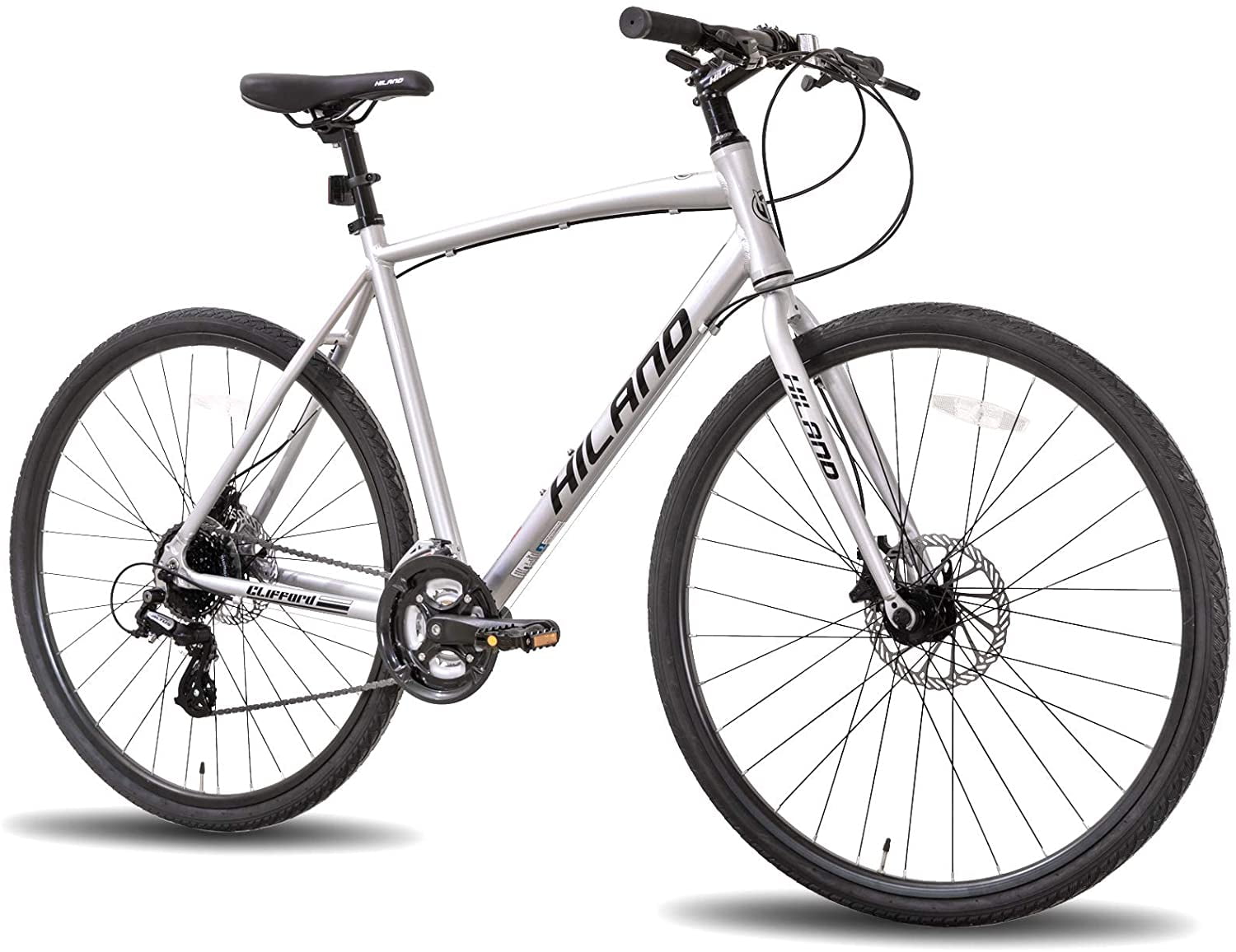 Hiland Road Hybrid Bike Disc Brake 700C Wheels 24 speeds Bikes