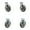 2 Swivel - 2 Rigid, variant on 8 Inch Thermoplastic Rubber Caster Set with 2 Brakes/Swivel Lock 2 Rigid SCC