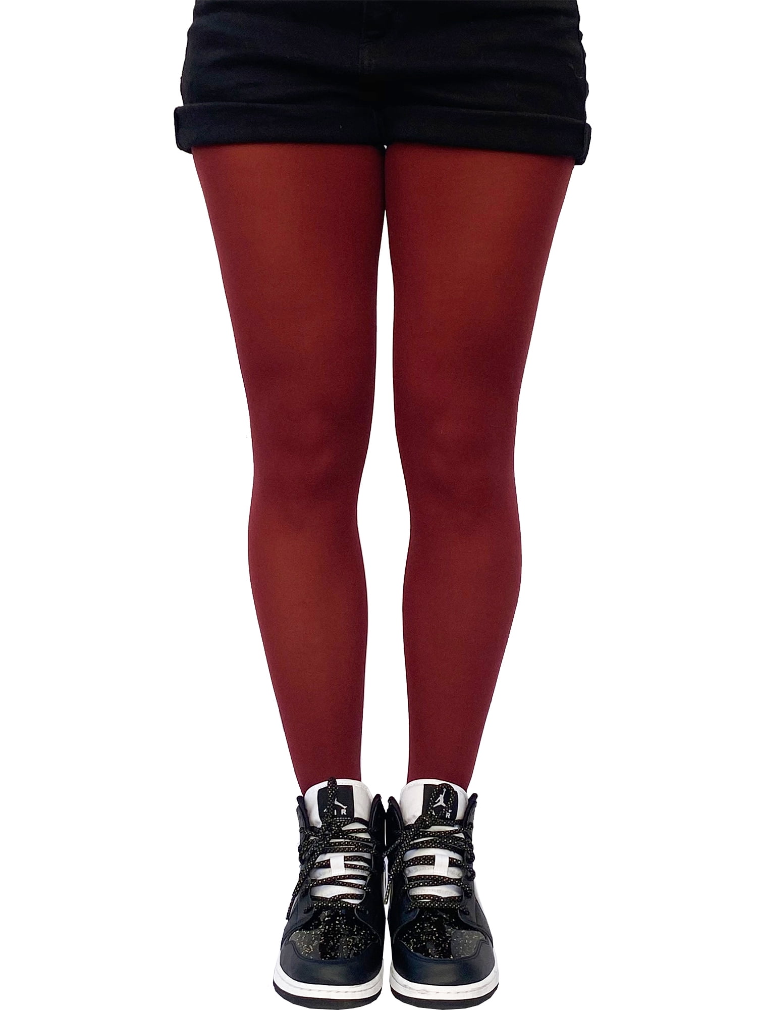Plus size top burgundy tights