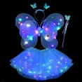 thumbnail image 3 of XIYON Girls Clothing Set Glowing Fairy For Girls With Light Up Wand And Floral 4 Piece Dress Up Play One Size, 3 of 3