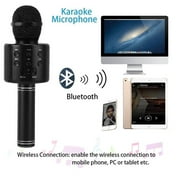 WS-858 W ireless Microphone Portable Karaoke Hifi B luetooth speaker Player For iphone 6 6s 7 5S Ipa d Samsung T ablets PC PK Q7 Q9