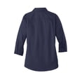thumbnail image 6 of Port Authority Ladies 3/4 Sleeve SuperPro Twill Shirt-3XL (True Navy), 6 of 6