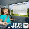 Curtains 63 Inch Length Car Or Room Retractable Blinds Automatic Retractable Heat Insulation