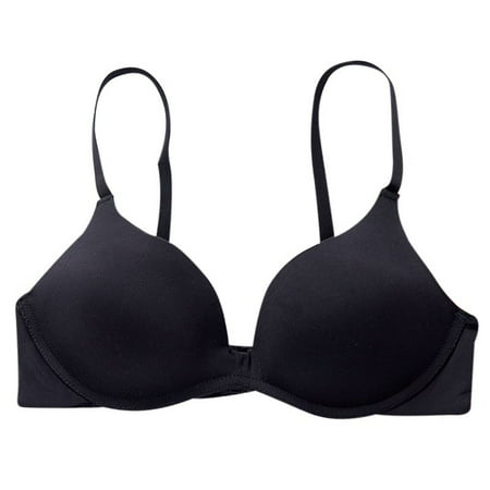 

Spdoo Womens Seamless Adjustable Bra Ultra-thin Sling Style Black 34