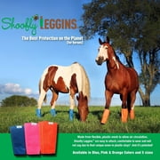 Shoofly Horse Leggins; Prevent Paintful Fly Bites, Reduces Stress & Stomping, Chemical-Free Plastic Mesh Material (Medium/Orange)