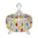 thumbnail image 2 of Tarro De Cristal Pintado a Mano Para Dulces, Frutero Con Diseño Tejido, Bombonera De Cristal, Decoración Para El Hogar, Centro De Mesa, Cuenco Para Servir En Fiestas, Regalo De Boda, 2 of 9