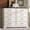 1-White, variant on FANRAL 3 Drawers Dresser for Bedroom,24" Wide Wooden Chest of Drawers,Rustic Storage Cabinet Farmhouse Nightstand with Large Drawers & Metal Handles,White Dresser