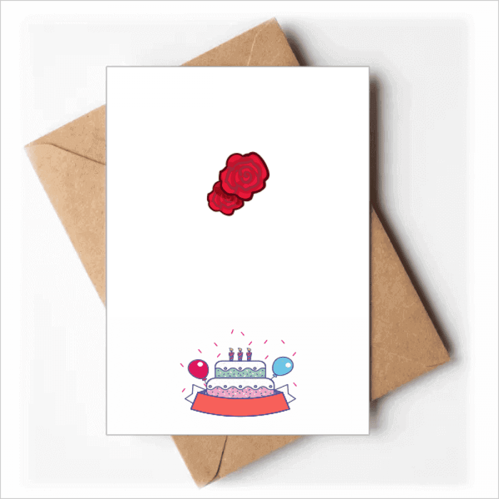 America Red Rose Botany Happy Birthday Greeting Cards Envelopes Blank